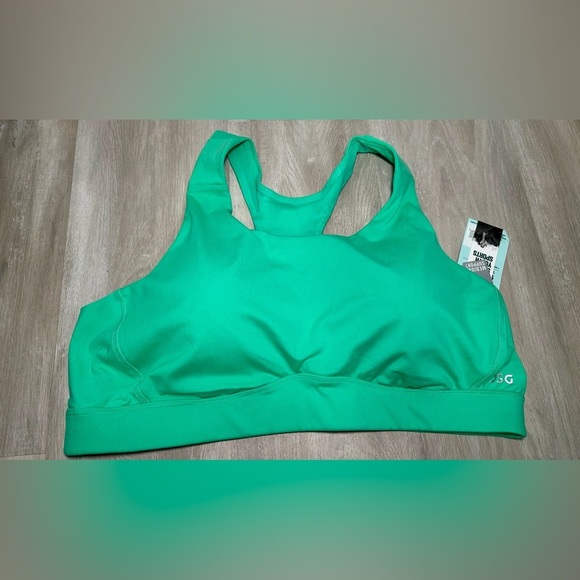DSG Sports Women’s green Removable Cups 2X Support Running Bra - Picture 2 of 5